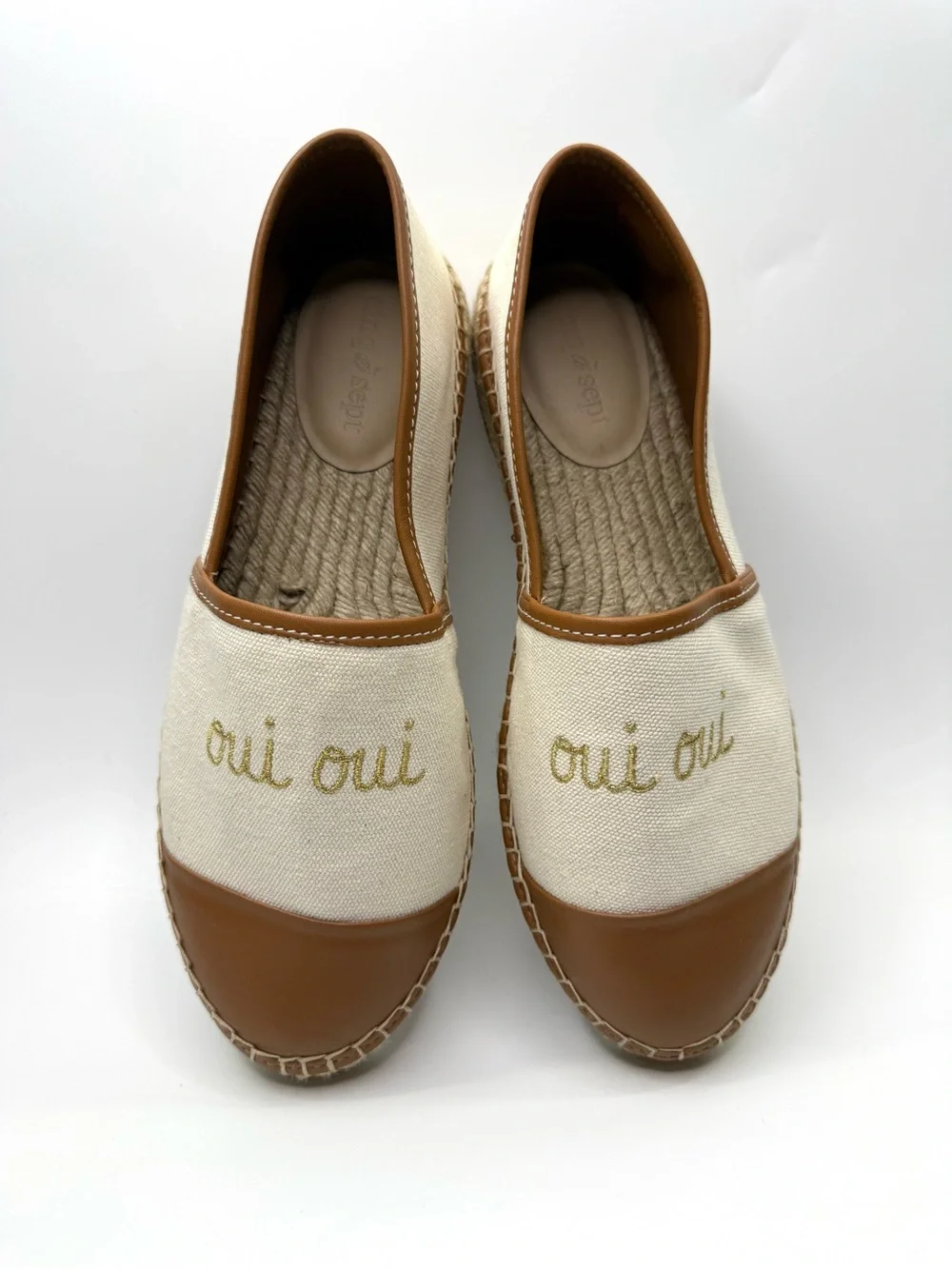 Cinq à Sept Jenna Oui Oui Embroidered Canvas Espadrille Shoes 41/11 US